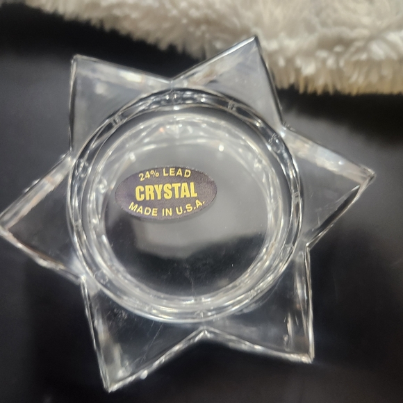 6 Point Star of David crystal candle holder - Picture 2 of 4